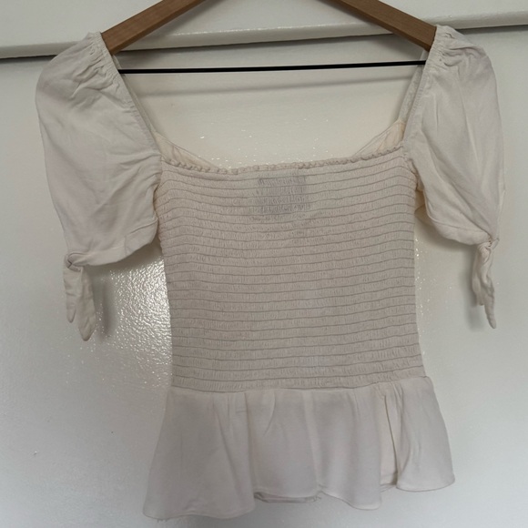 Reformation Holland Peplum Button Front Top Size 4 - Picture 5 of 8